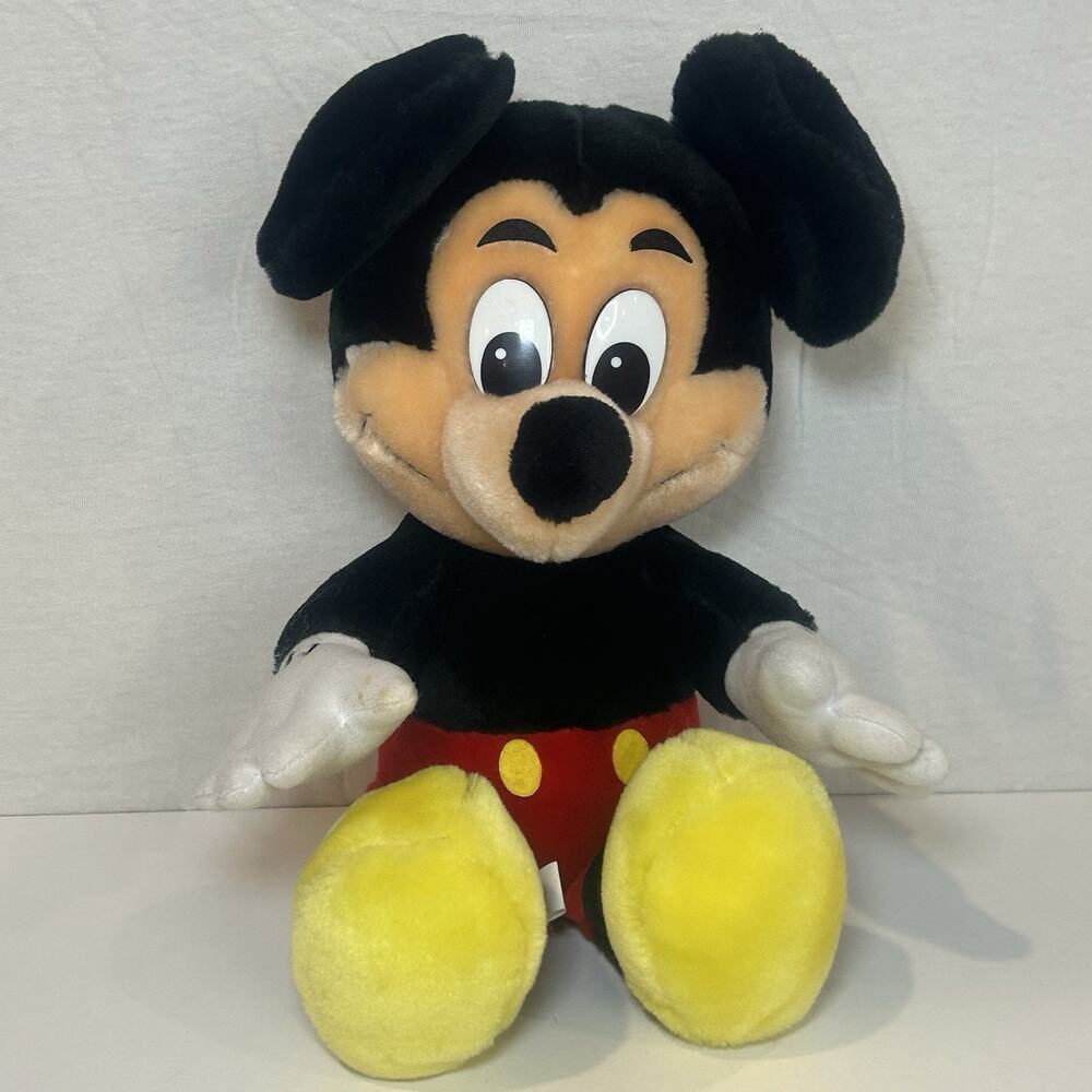 Vintage Mickey Mouse‎ Plush Stuffed Animal Toy Doll Walt Disney World Disneyland